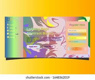 Abstract gradient background. Minimal modern design. Landing page template. Vector illustration. Eps10