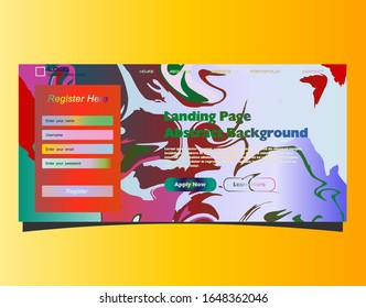 Abstract gradient background. Minimal modern design. Landing page template. Vector illustration. Eps10
