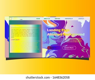 Abstract gradient background. Minimal modern design. Landing page template. Vector illustration. Eps10