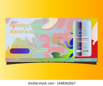 Abstract gradient background. Minimal modern design. Landing page template. Vector illustration. Eps10