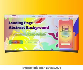 Abstract gradient background. Minimal modern design. Landing page template. Vector illustration. Eps10