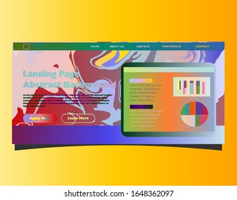 Abstract gradient background. Minimal modern design. Landing page template. Vector illustration. Eps10