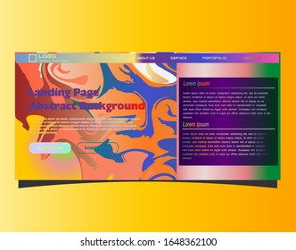 Abstract gradient background. Minimal modern design. Landing page template. Vector illustration. Eps10