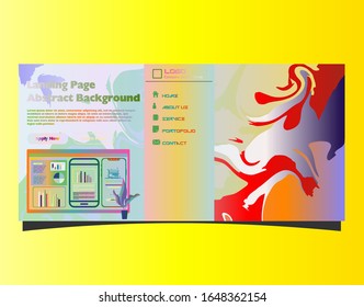Abstract gradient background. Minimal modern design. Landing page template. Vector illustration. Eps10