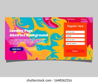 Abstract gradient background. Minimal modern design. Landing page template. Vector illustration. Eps10
