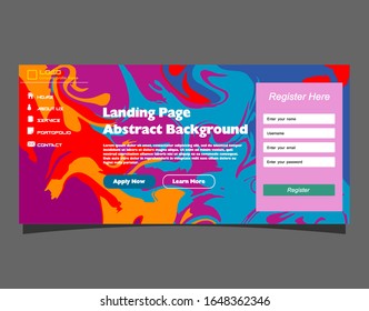 Abstract gradient background. Minimal modern design. Landing page template. Vector illustration. Eps10