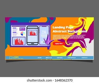 Abstract gradient background. Minimal modern design. Landing page template. Vector illustration. Eps10
