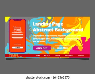 Abstract gradient background. Minimal modern design. Landing page template. Vector illustration. Eps10