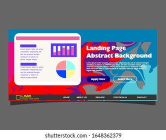 Abstract gradient background. Minimal modern design. Landing page template. Vector illustration. Eps10