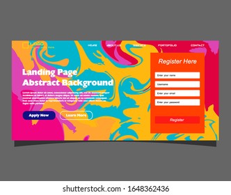 Abstract gradient background. Minimal modern design. Landing page template. Vector illustration. Eps10