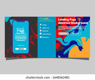 Abstract gradient background. Minimal modern design. Landing page template. Vector illustration. Eps10