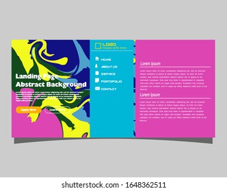 Abstract gradient background. Minimal modern design. Landing page template. Vector illustration. Eps10