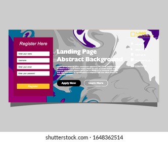 Abstract gradient background. Minimal modern design. Landing page template. Vector illustration. Eps10