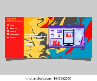 Abstract gradient background. Minimal modern design. Landing page template. Vector illustration. Eps10