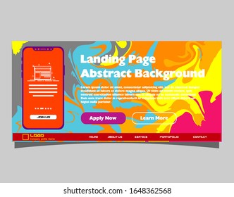 Abstract gradient background. Minimal modern design. Landing page template. Vector illustration. Eps10