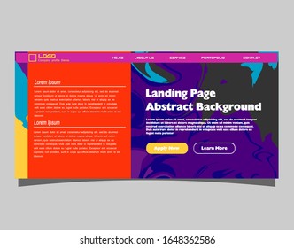 Abstract gradient background. Minimal modern design. Landing page template. Vector illustration. Eps10