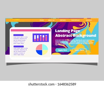 Abstract gradient background. Minimal modern design. Landing page template. Vector illustration. Eps10