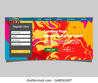 Abstract gradient background. Minimal modern design. Landing page template. Vector illustration. Eps10