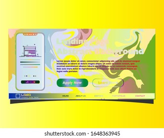 Abstract gradient background. Minimal modern design. Landing page template. Vector illustration. Eps10