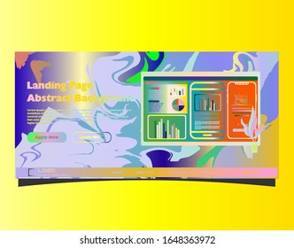 Abstract gradient background. Minimal modern design. Landing page template. Vector illustration. Eps10