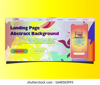Abstract gradient background. Minimal modern design. Landing page template. Vector illustration. Eps10