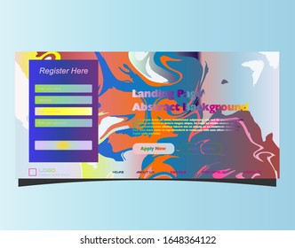 Abstract gradient background. Minimal modern design. Landing page template. Vector illustration. Eps10