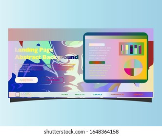 Abstract gradient background. Minimal modern design. Landing page template. Vector illustration. Eps10