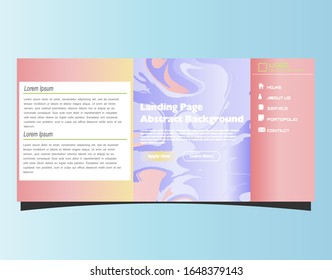 Abstract gradient background. Minimal modern design. Landing page template. Vector illustration. Eps10