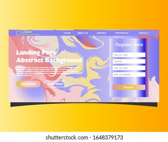 Abstract gradient background. Minimal modern design. Landing page template. Vector illustration. Eps10