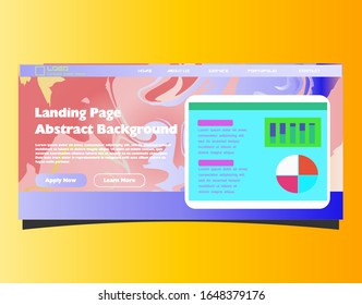 Abstract gradient background. Minimal modern design. Landing page template. Vector illustration. Eps10