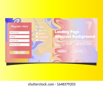 Abstract gradient background. Minimal modern design. Landing page template. Vector illustration. Eps10