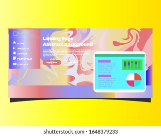 Abstract gradient background. Minimal modern design. Landing page template. Vector illustration. Eps10