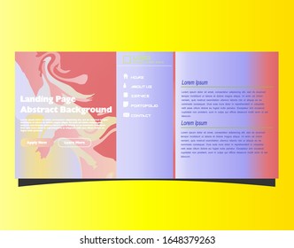 Abstract gradient background. Minimal modern design. Landing page template. Vector illustration. Eps10