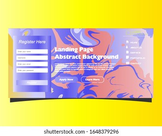 Abstract gradient background. Minimal modern design. Landing page template. Vector illustration. Eps10