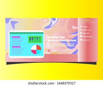 Abstract gradient background. Minimal modern design. Landing page template. Vector illustration. Eps10