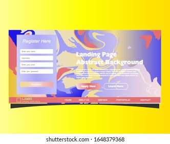 Abstract gradient background. Minimal modern design. Landing page template. Vector illustration. Eps10