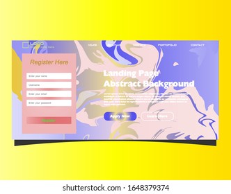 Abstract gradient background. Minimal modern design. Landing page template. Vector illustration. Eps10