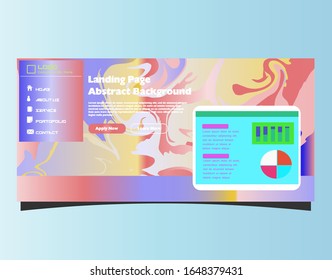 Abstract gradient background. Minimal modern design. Landing page template. Vector illustration. Eps10