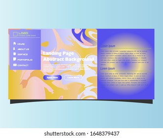 Abstract gradient background. Minimal modern design. Landing page template. Vector illustration. Eps10