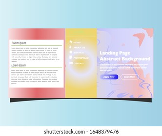 Abstract gradient background. Minimal modern design. Landing page template. Vector illustration. Eps10