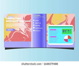 Abstract gradient background. Minimal modern design. Landing page template. Vector illustration. Eps10