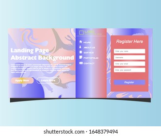Abstract gradient background. Minimal modern design. Landing page template. Vector illustration. Eps10