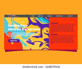 Abstract gradient background. Minimal modern design. Landing page template. Vector illustration. Eps10
