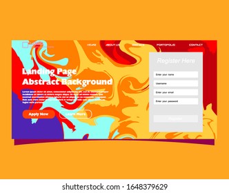 Abstract gradient background. Minimal modern design. Landing page template. Vector illustration. Eps10