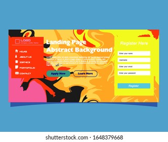 Abstract gradient background. Minimal modern design. Landing page template. Vector illustration. Eps10