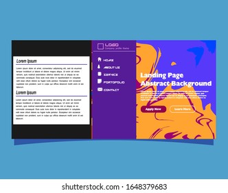 Abstract gradient background. Minimal modern design. Landing page template. Vector illustration. Eps10