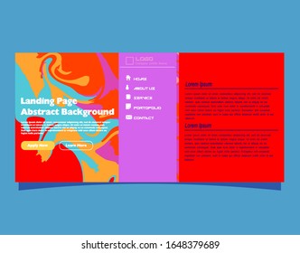 Abstract gradient background. Minimal modern design. Landing page template. Vector illustration. Eps10