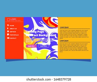 Abstract gradient background. Minimal modern design. Landing page template. Vector illustration. Eps10