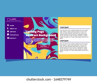 Abstract gradient background. Minimal modern design. Landing page template. Vector illustration. Eps10
