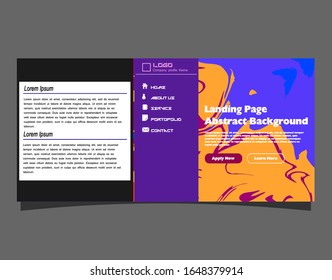 Abstract gradient background. Minimal modern design. Landing page template. Vector illustration. Eps10